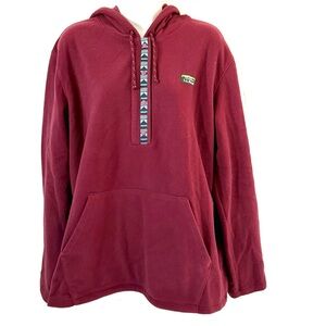 L.L. Bean Maroon Vintage Fleece Hoodie